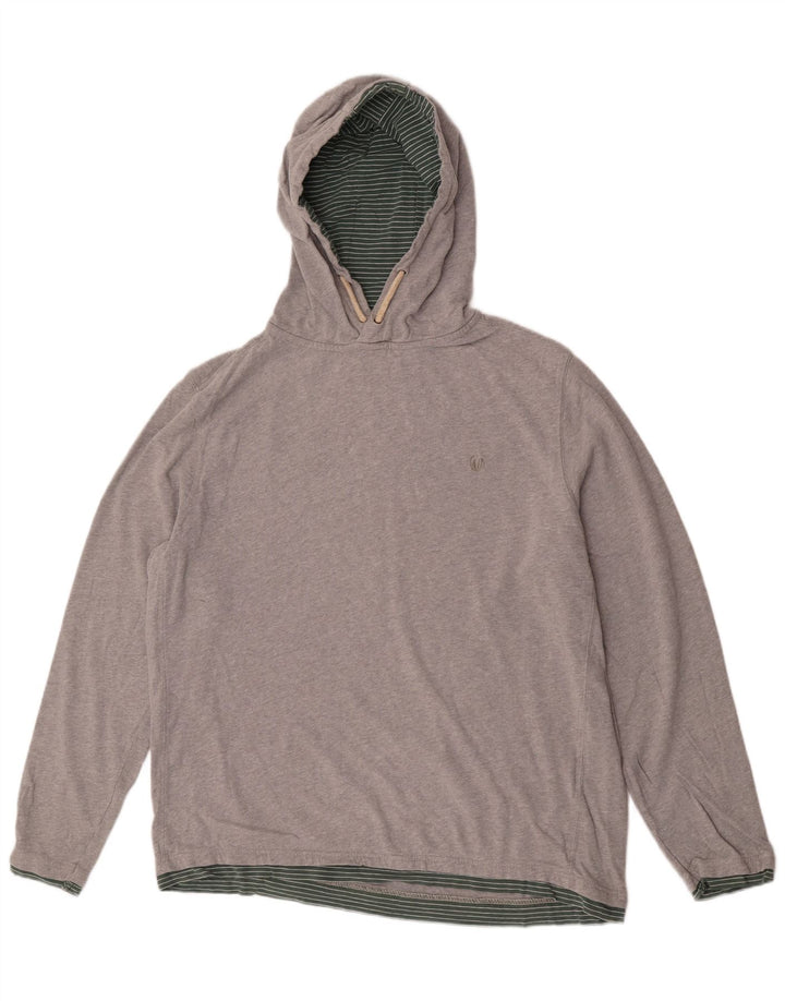 Fat Face Mens Hoodie Jumper XL Grey Cotton