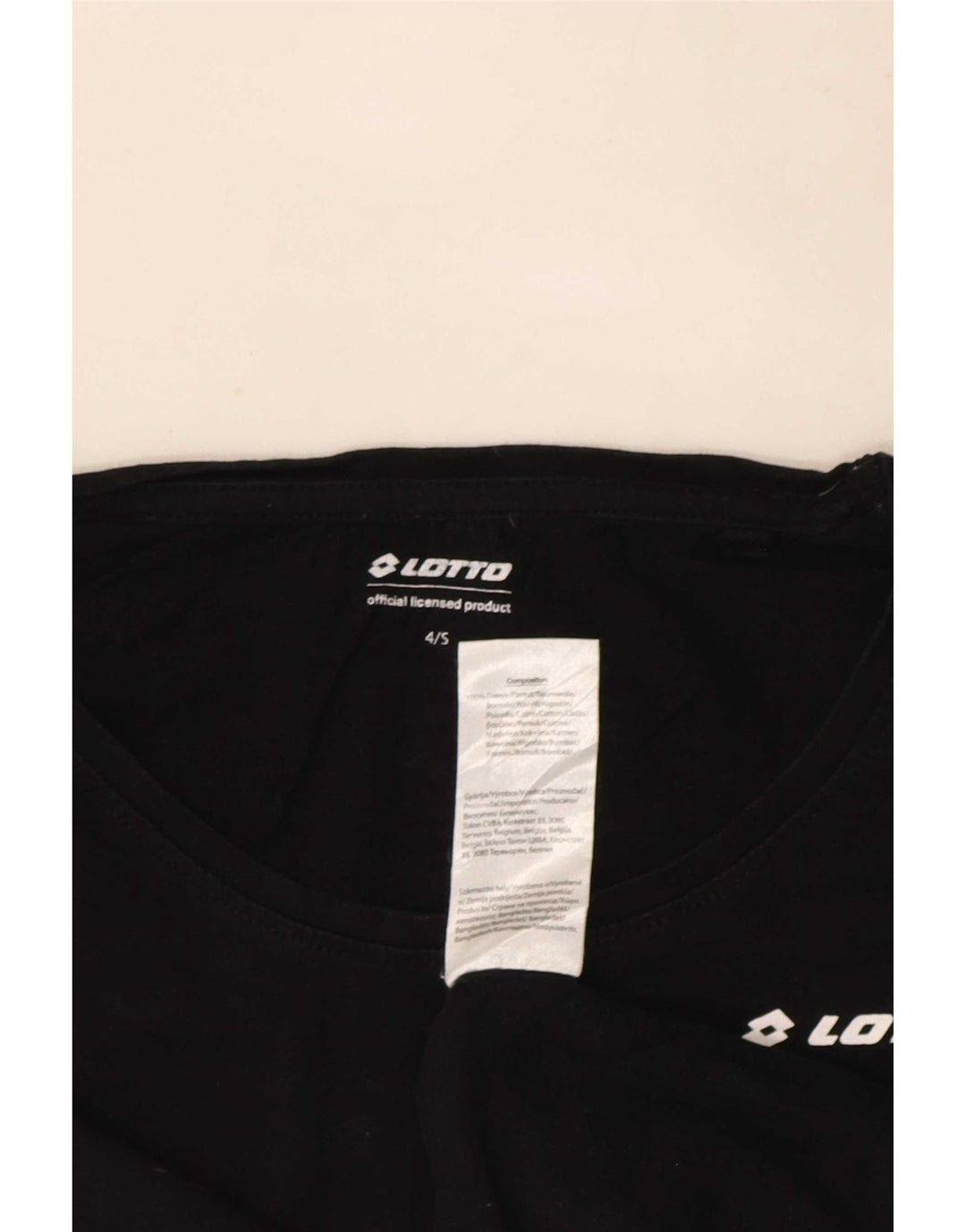Lotto Womens Top Long Sleeve US 4 Small Black Cotton