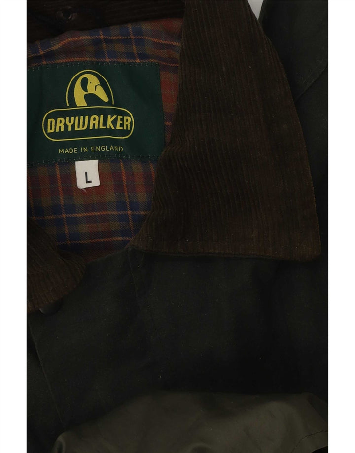 Vintage Mens Waxed Cotton Jacket UK 40 Large Green
