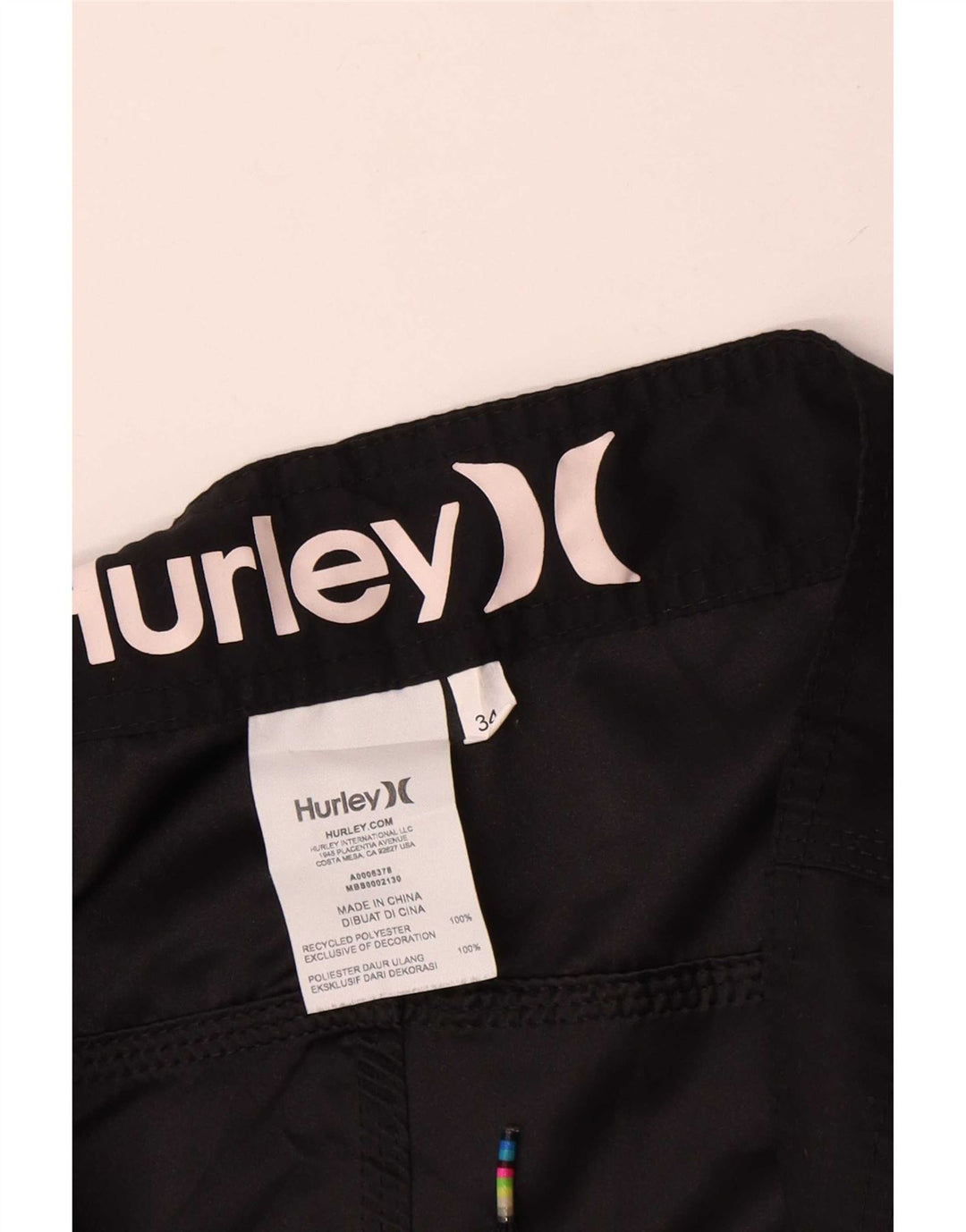 Hurley Mens Swimming Shorts Large  Black Polyester