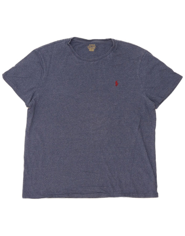 Polo Ralph Lauren Mens Custom Slim Fit T-Shirt Top XL Blue Cotton