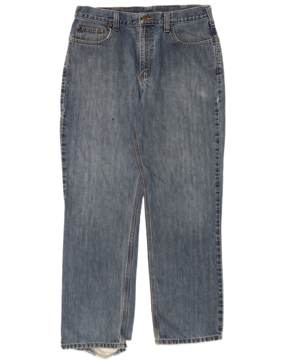 Carhartt Mens Straight Jeans W36 L32 Blue Cotton