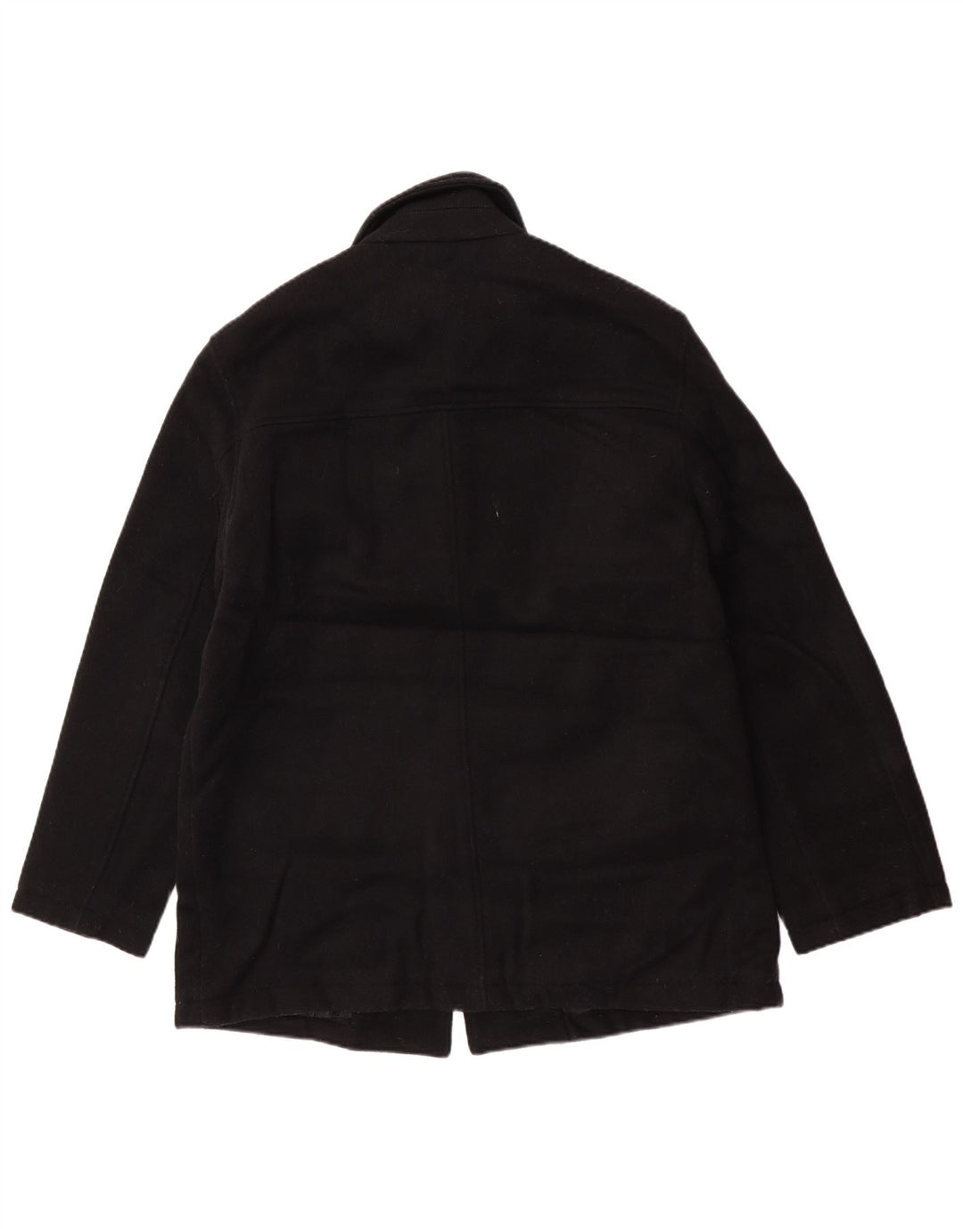 J. Crew Mens Overcoat UK 40 Large Black Wool
