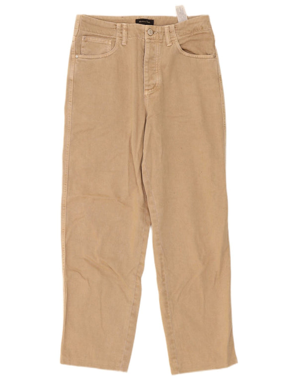 Massimo Dutti Womens High Waist Tapered Jeans EU 38 Small W28 L27 Beige
