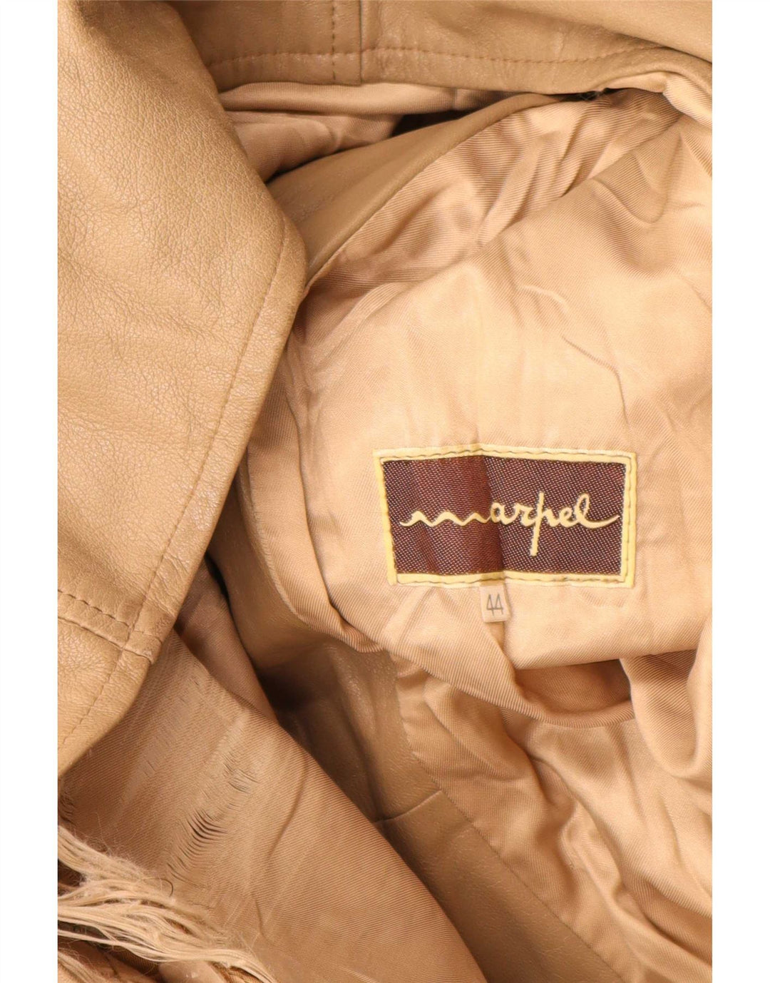 Marpel Womens Leather Jacket IT 44 Medium Brown