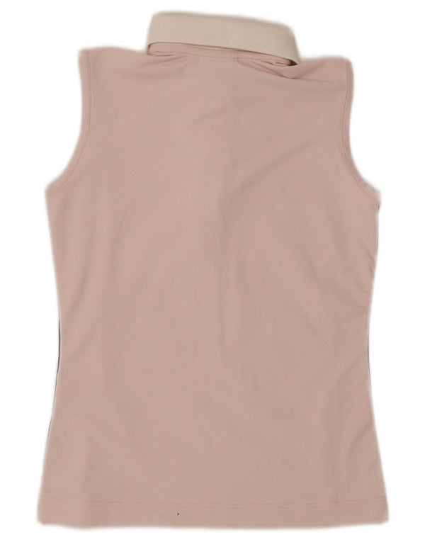 Chervo Womens Sleeveless Polo shirt IT 42 Medium Pink Colourblock Sports
