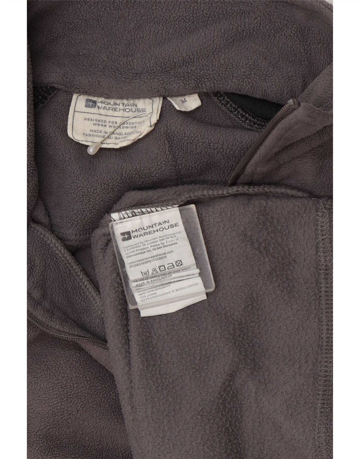 Mountain Warehouse Mens Zip Neck Fleece Jumper Medium Grey Colourblock