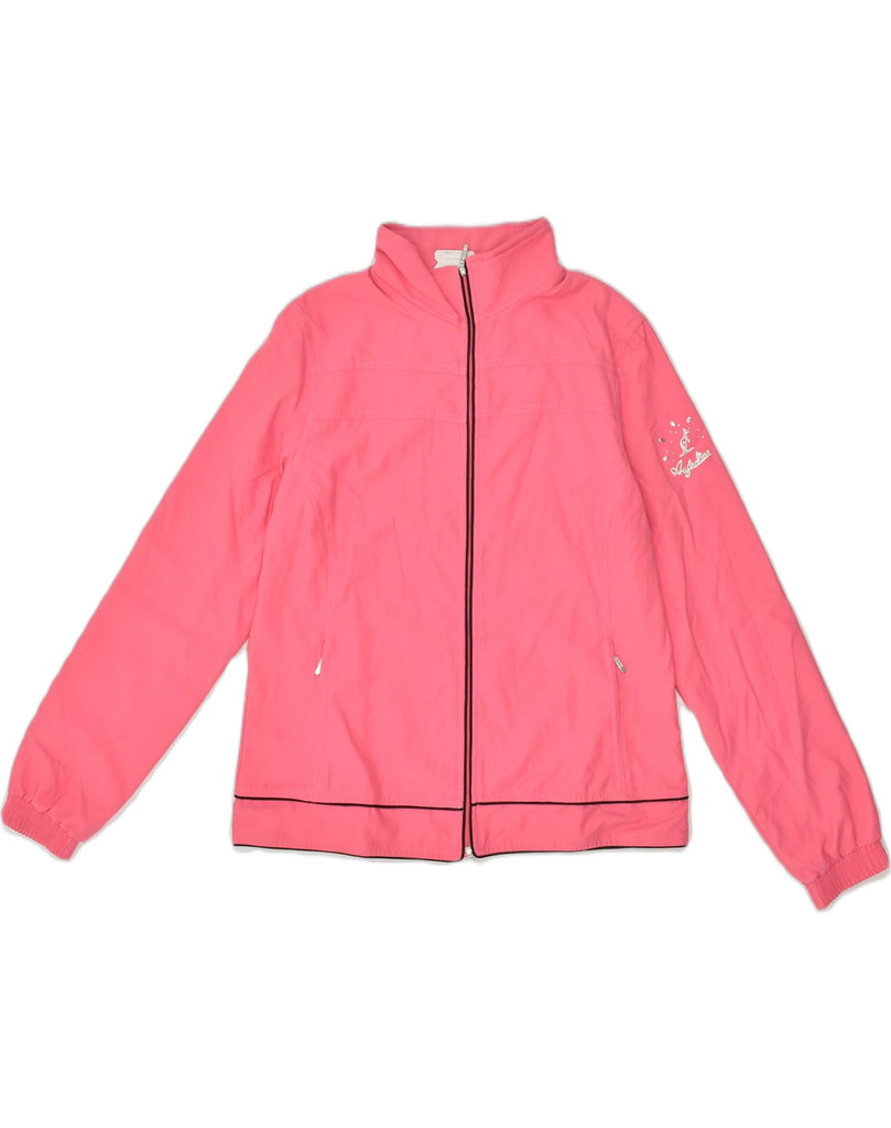 AUSTRALIAN L'ALPINA Womens Bomber Jacket IT 46 Large Pink Polyester | Vintage AUSTRALIAN L'ALPINA | Thrift | Second-Hand AUSTRALIAN L'ALPINA | Used Clothing | Messina Hembry 