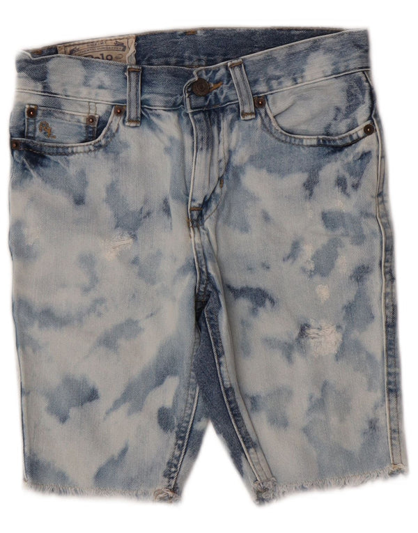 Polo Ralph Lauren Boys Acid Wash Denim Shorts 9-10 Years W25 Blue