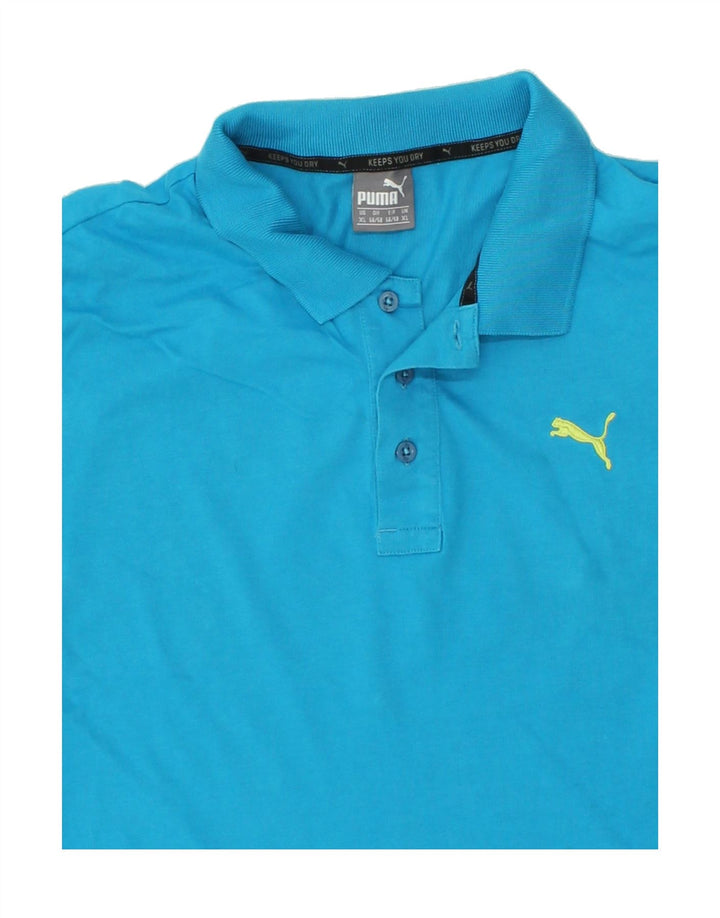 PUMA Mens Polo Shirt XL Blue Cotton Vintage Puma and Second-Hand Puma from Messina Hembry 