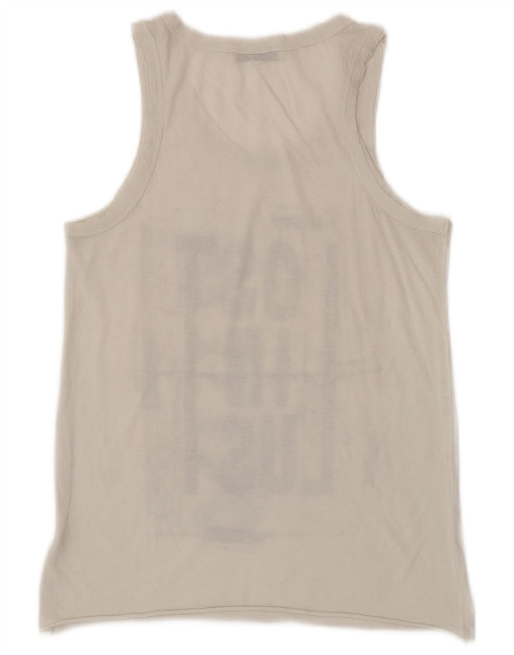 DIESEL Womens Graphic Vest Top UK 10 Small White