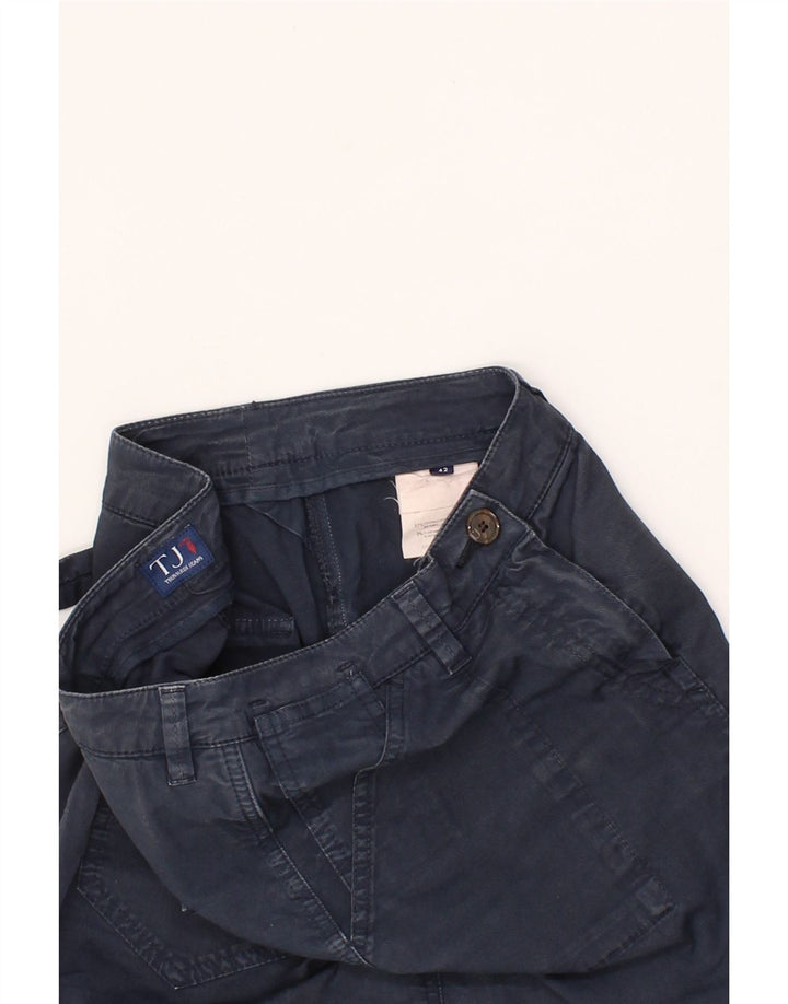 TRUSSARDI Womens Straight Skirt IT 42 Medium W28 Navy Blue Cotton Vintage Trussardi and Second-Hand Trussardi from Messina Hembry 