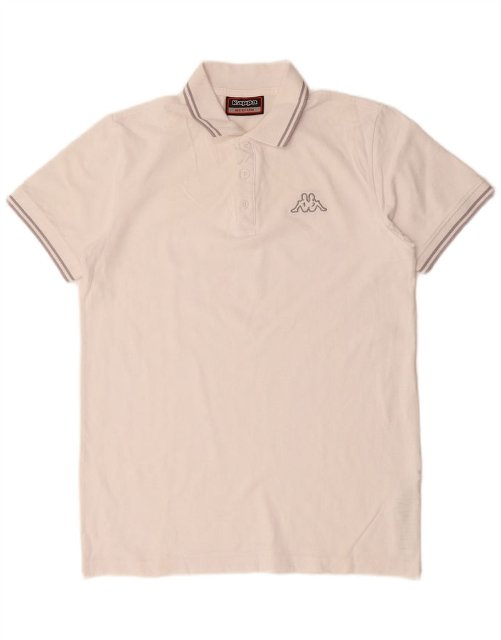 KAPPA Mens Polo Shirt Medium White Cotton