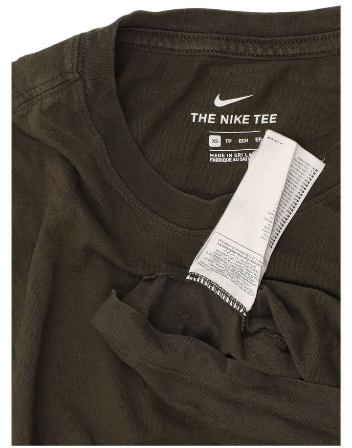 Nike Mens T-Shirt Top XS Khaki Cotton
