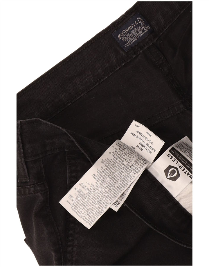 Levi's Mens Chino Trousers W36 L30 Black Cotton
