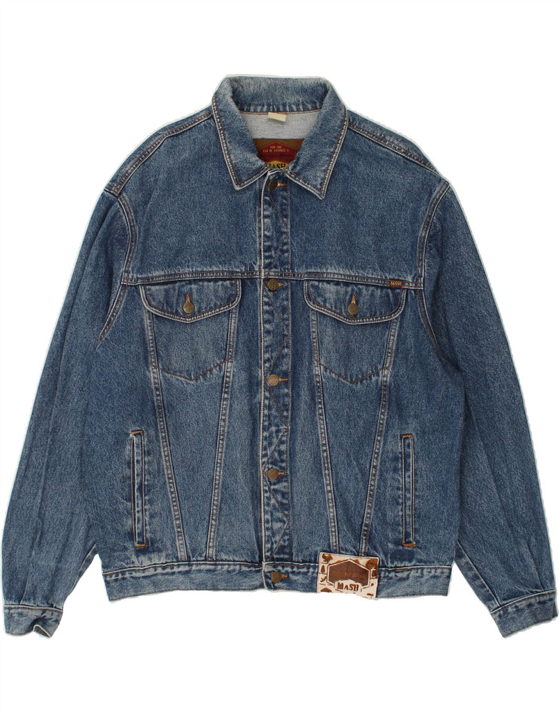 MASH Mens Denim Jacket UK 42 XL Blue | Vintage Mash | Thrift | Second-Hand Mash | Used Clothing | Messina Hembry 