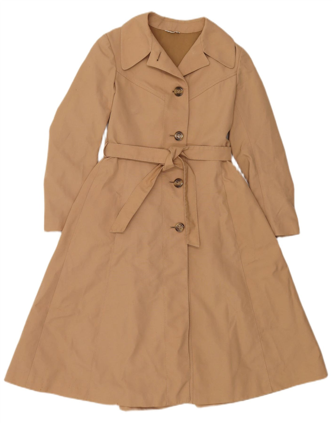 Confezioni Di Lusso Womens Trench Coat UK 12 Medium Beige Polyester