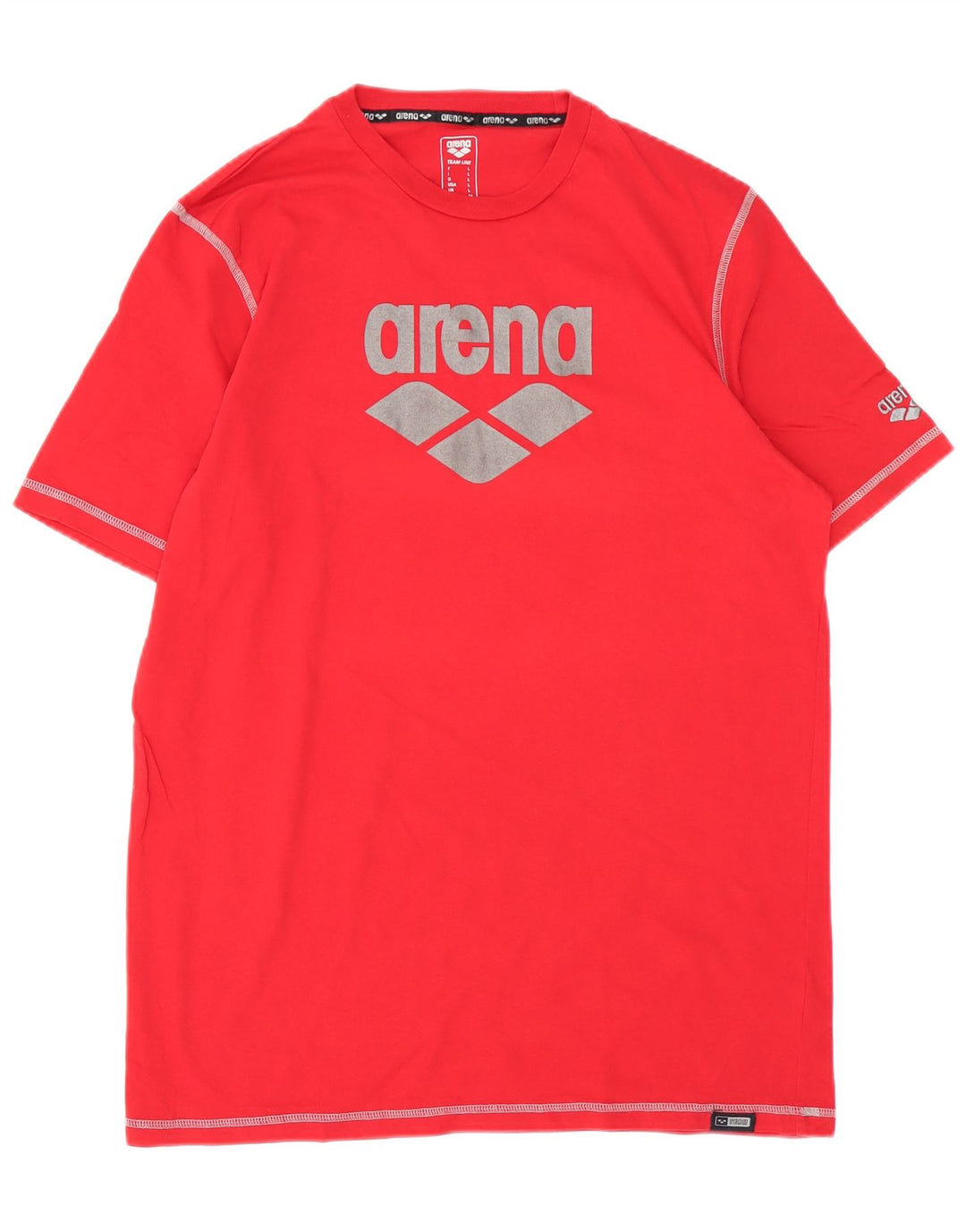 Arena Mens Graphic T-Shirt Top Large Red Cotton