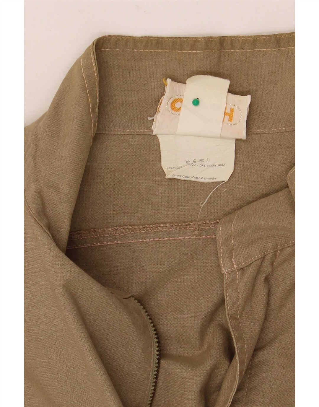Vintage Mens Utility Jacket EU 48 Medium Khaki Cotton