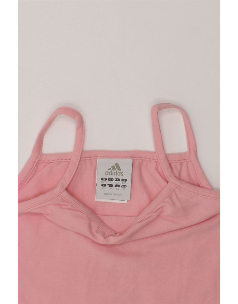 ADIDAS Girls Cami Top 11-12 Years Large Pink Cotton | Vintage Adidas | Thrift | Second-Hand Adidas | Used Clothing | Messina Hembry 