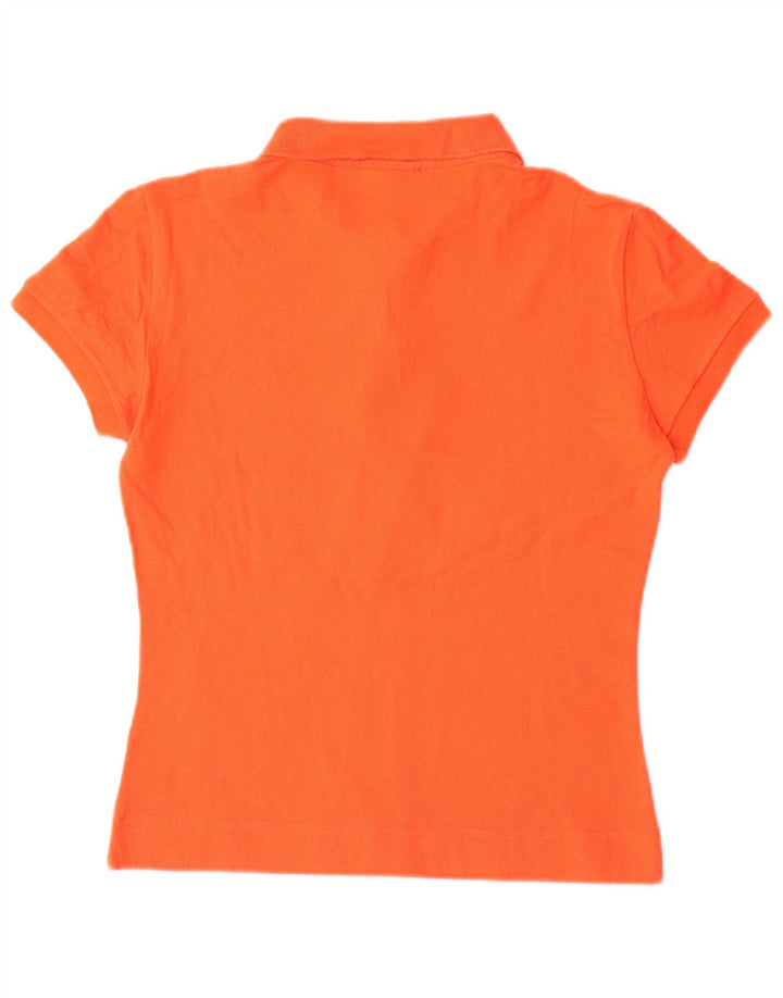 Lacoste Womens Polo Shirt Size 40 Medium Orange Cotton