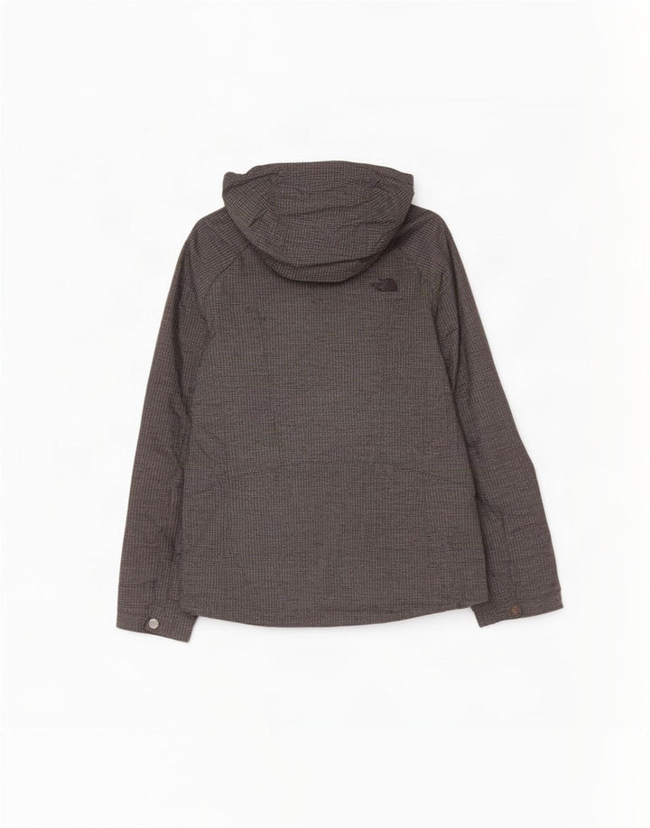 The North Face Womens Hooded Rain Jacket UK 14 Medium Grey Nylon