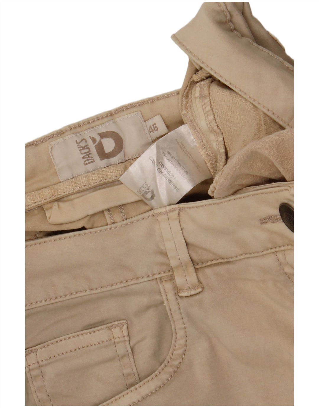 DACK'S Womens Casual Shorts IT 46 Large W32  Beige Cotton