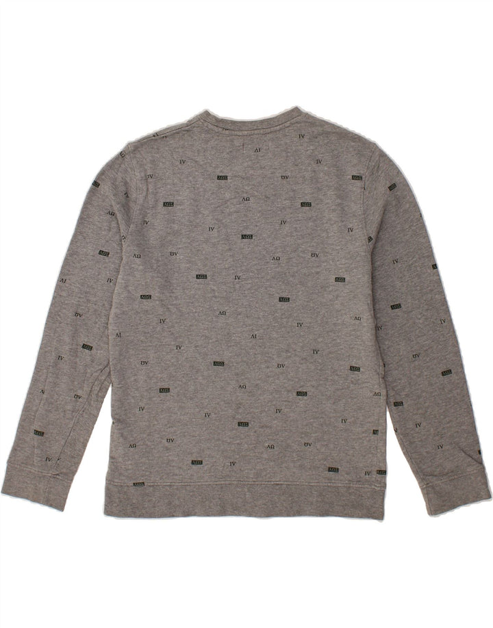 JULES Mens Abstract Pattern Sweatshirt Jumper Medium Grey Cotton Vintage Jules and Second-Hand Jules from Messina Hembry 
