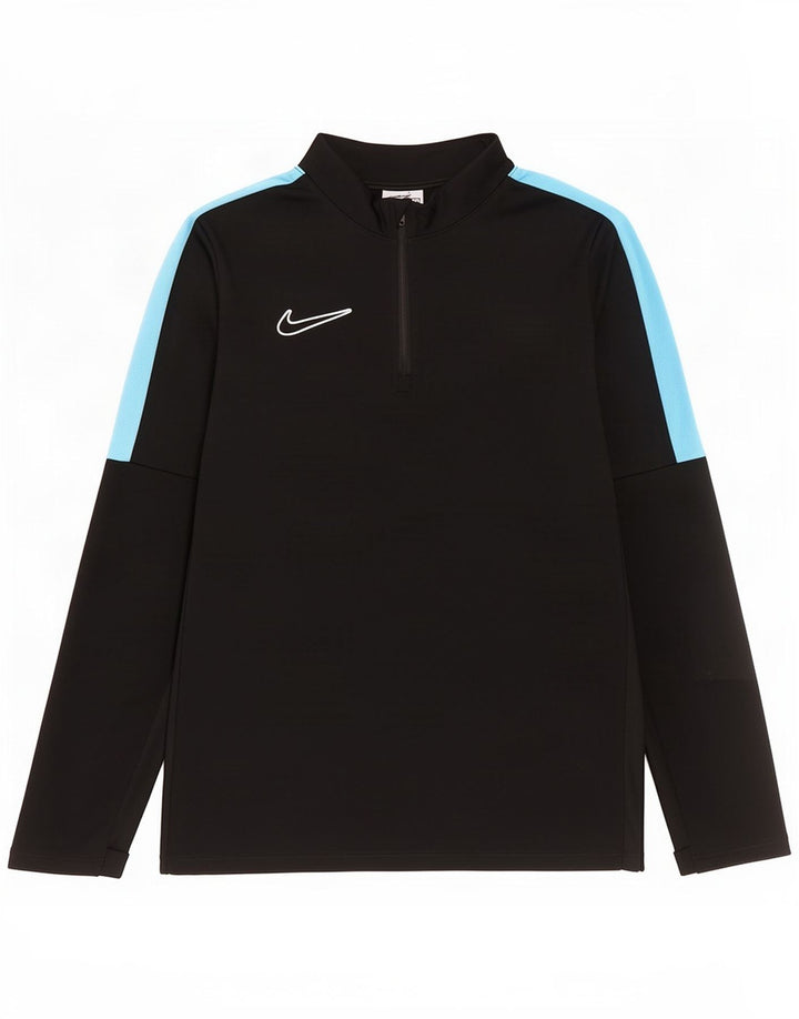 Nike Boys Dri Fit Pullover Tracksuit Top 11-12 Years Black Colourblock