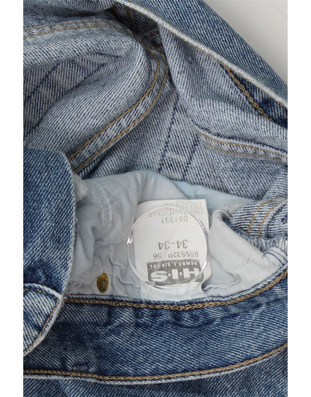 H.I.S Mens Tapered Jeans W34 L34 Blue Cotton Vintage H.I.S and Second-Hand H.I.S from Messina Hembry 