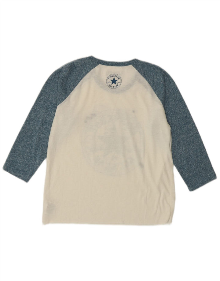 CONVERSE Womens Chuck Taylor Graphic Top 3/4 Sleeve UK 6 XS White