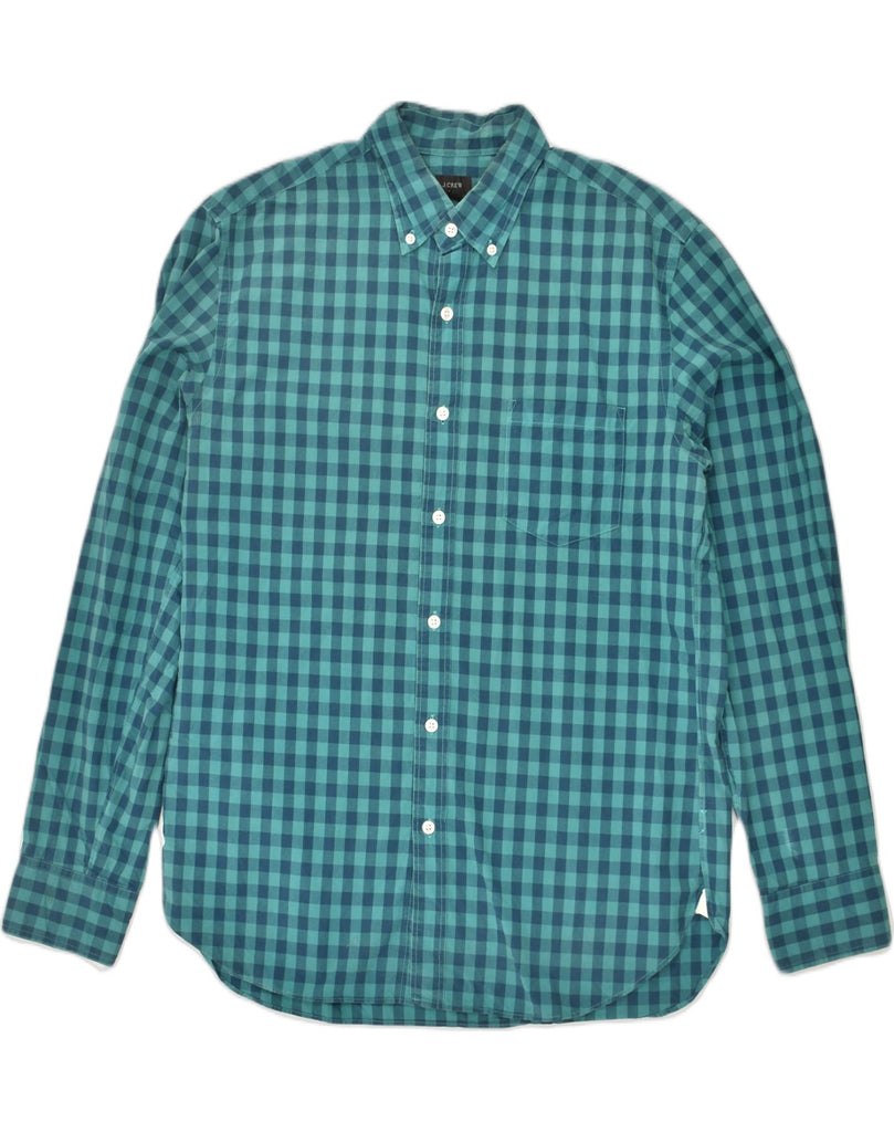 J. CREW Mens Shirt Medium Blue Check Cotton | Vintage J. Crew | Thrift | Second-Hand J. Crew | Used Clothing | Messina Hembry 