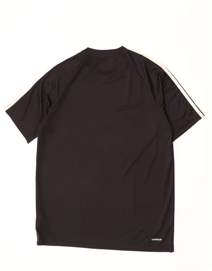 Adidas Mens Aeroready T-Shirt Top Medium Black Polyester