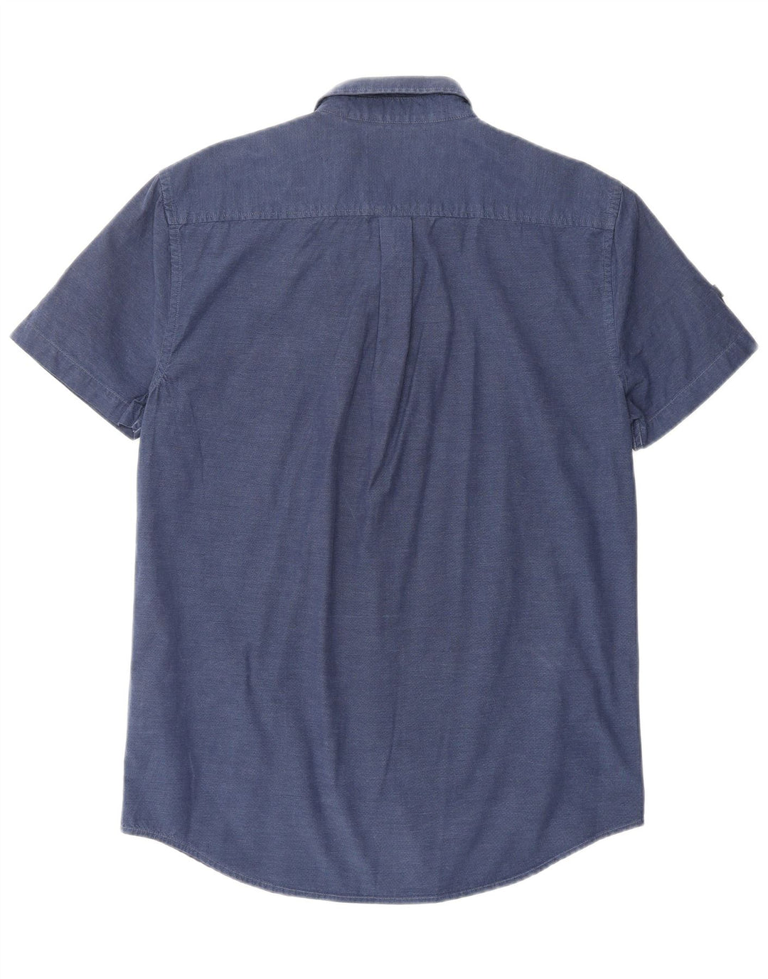 SUPERDRY Mens Regular Fit Short Sleeve Shirt Medium Navy Blue Cotton