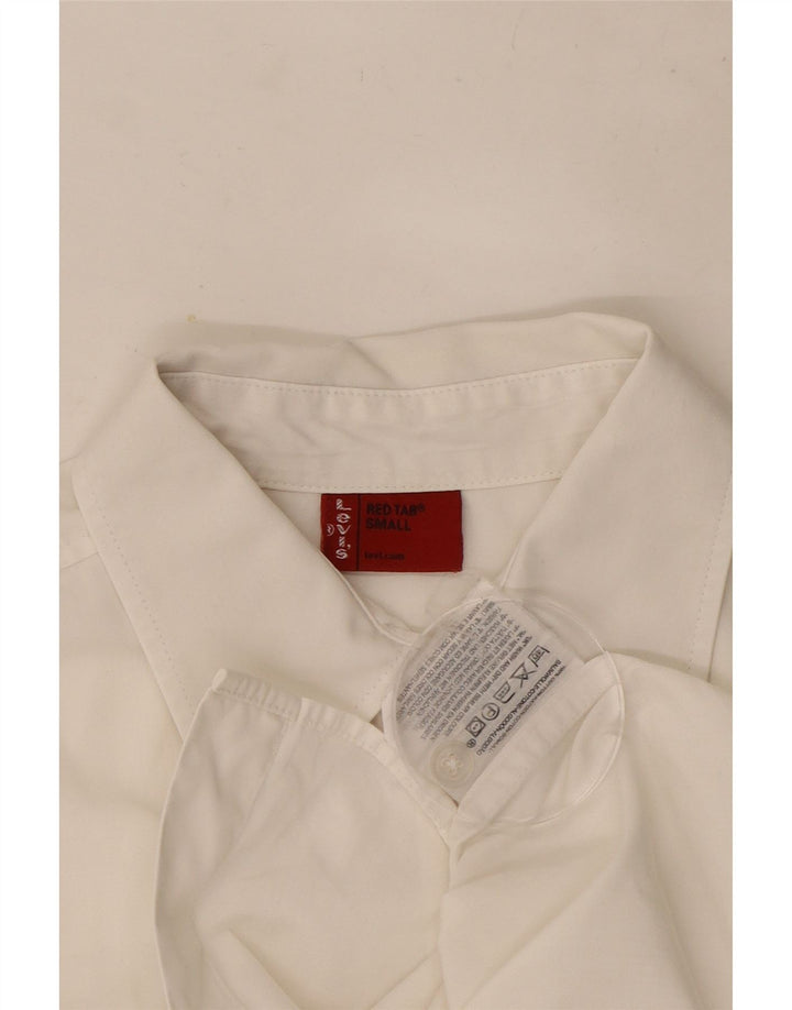 Levi's Mens Short Sleeve Shirt Small White Cotton