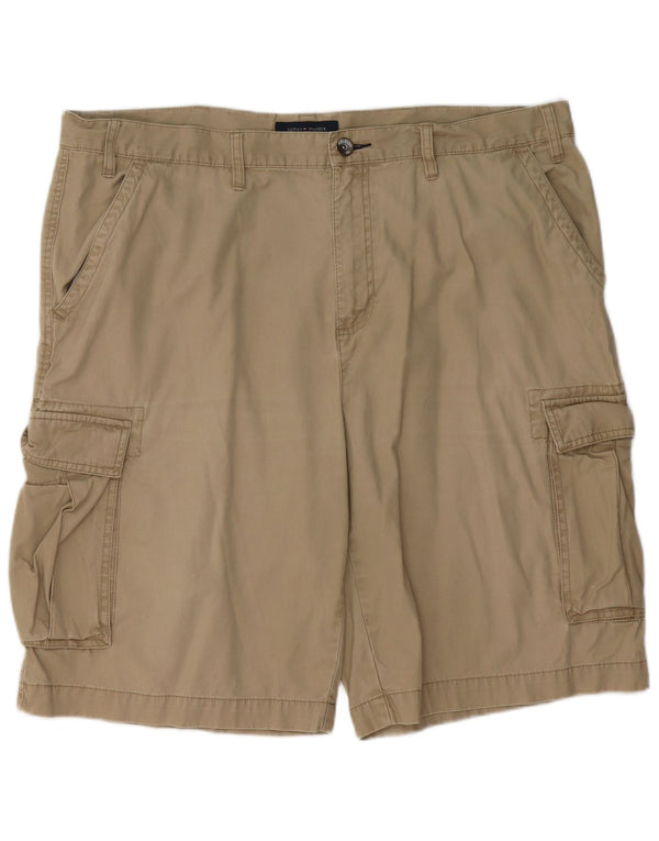 TOMMY HILFIGER Mens Cargo Shorts W40 XL  Beige Cotton