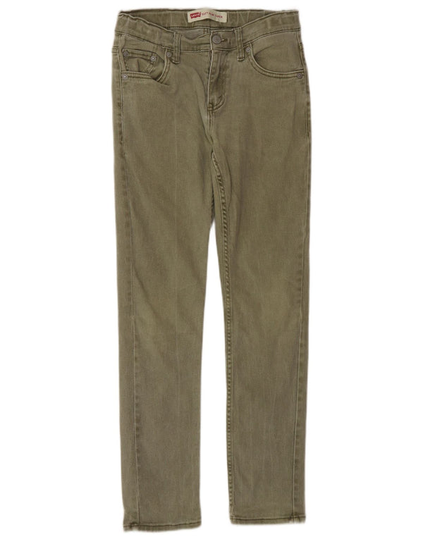 Levi's Boys 512 Slim Tapered Jeans 13-14 Years W28 L29 Khaki Cotton