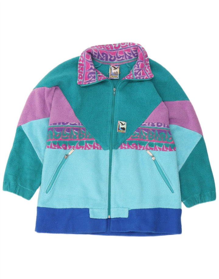 SALEWA Mens Fleece Jacket UK 40 Large Multicoloured Colourblock Polyester
