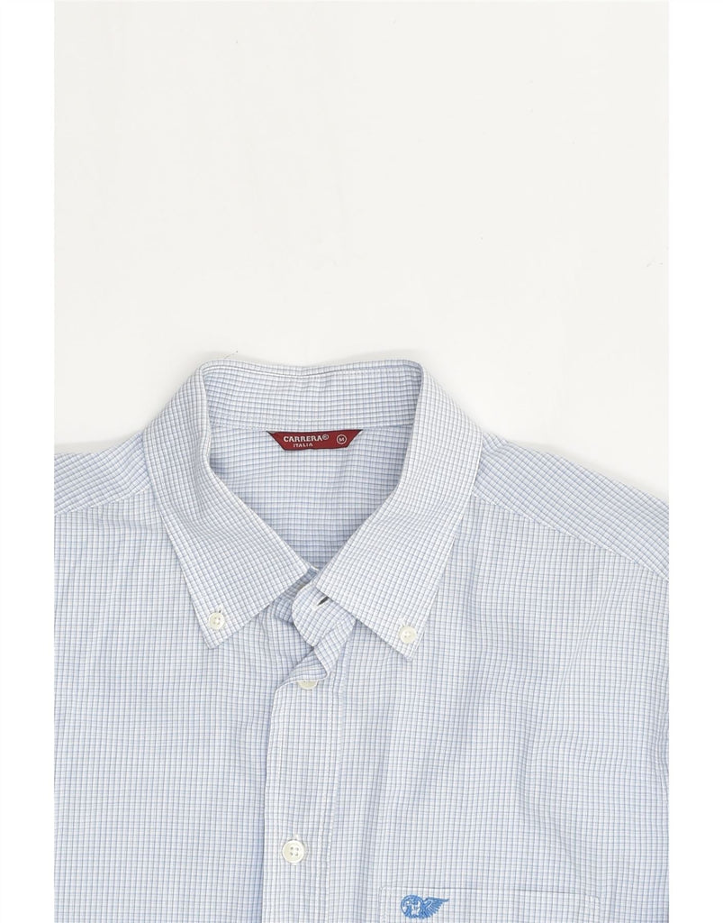 CARRERA Mens Shirt Medium Blue Check | Vintage Carrera | Thrift | Second-Hand Carrera | Used Clothing | Messina Hembry 