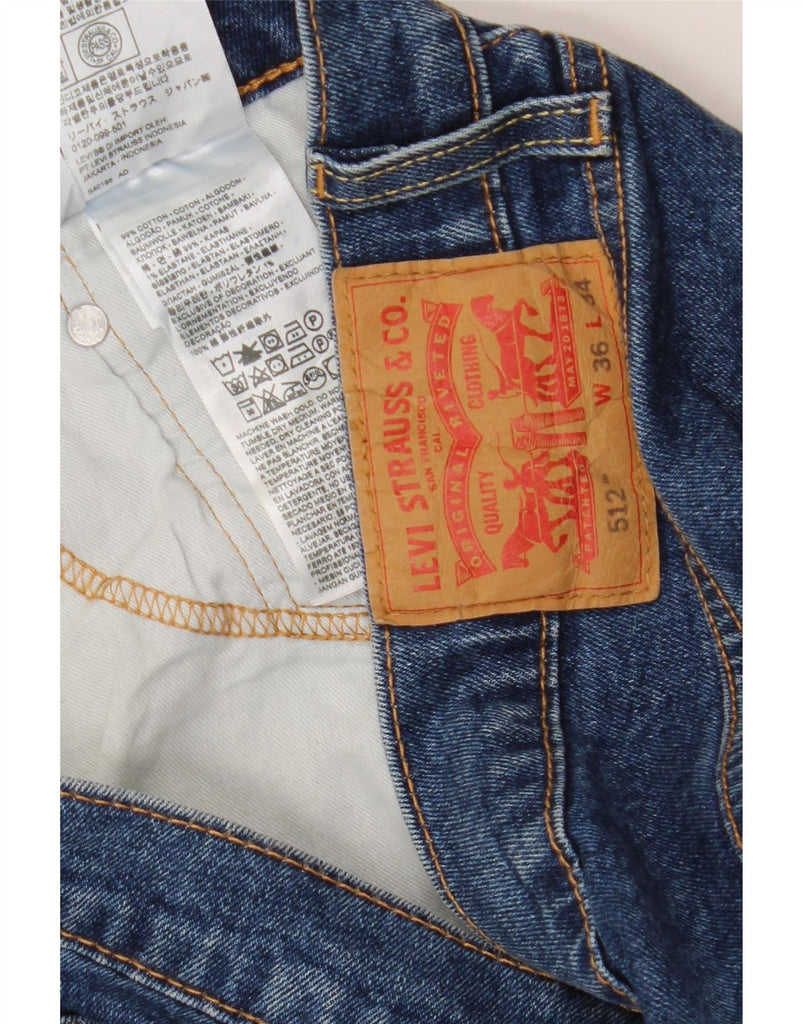 LEVI'S Mens 512 Slim Tapered Jeans W36 L31 Blue Cotton Vintage Levi's and Second-Hand Levi's from Messina Hembry 