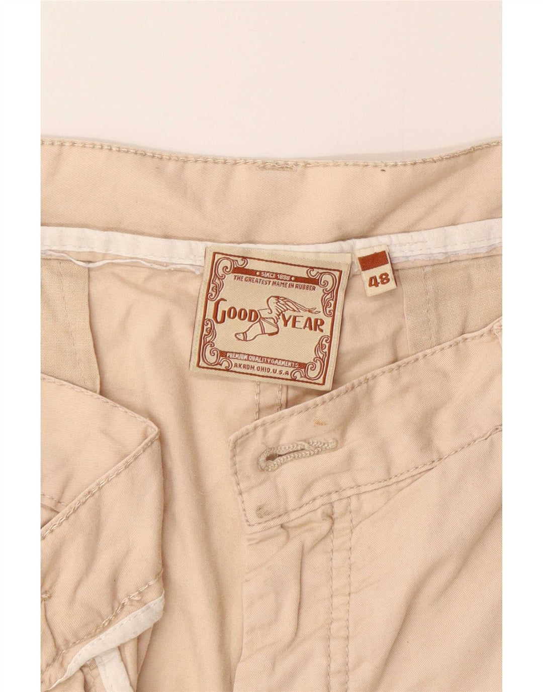 Good Year Mens Cargo Shorts IT 48 Medium W34 Beige
