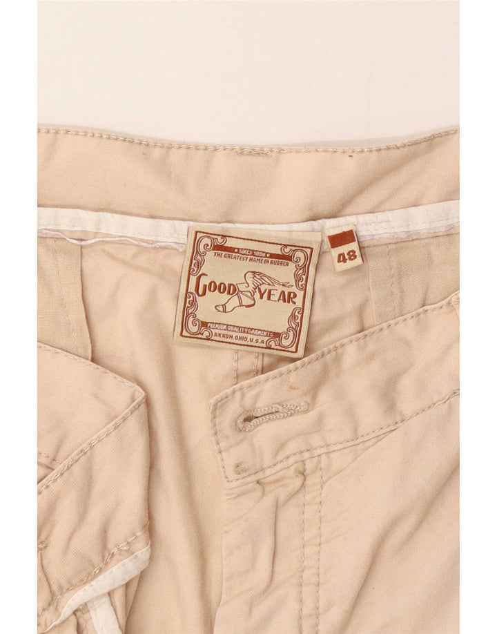 Good Year Mens Cargo Shorts IT 48 Medium W34 Beige