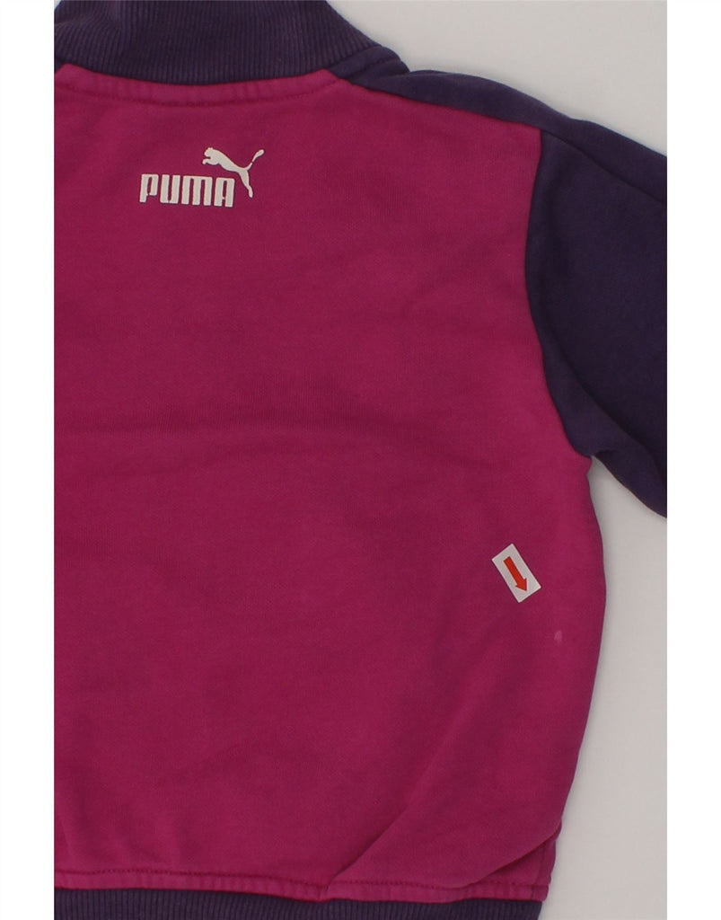 PUMA Baby Boys Tracksuit Top Jacket 18-24 Months Pink Colourblock Cotton | Vintage Puma | Thrift | Second-Hand Puma | Used Clothing | Messina Hembry 