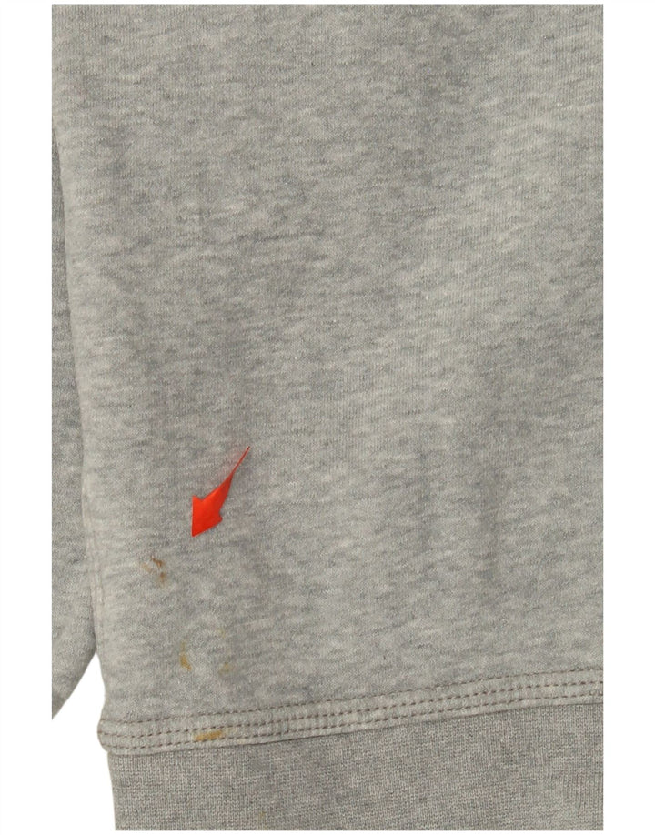 NIKE Mens Zip Hoodie Sweater Small Grey Cotton