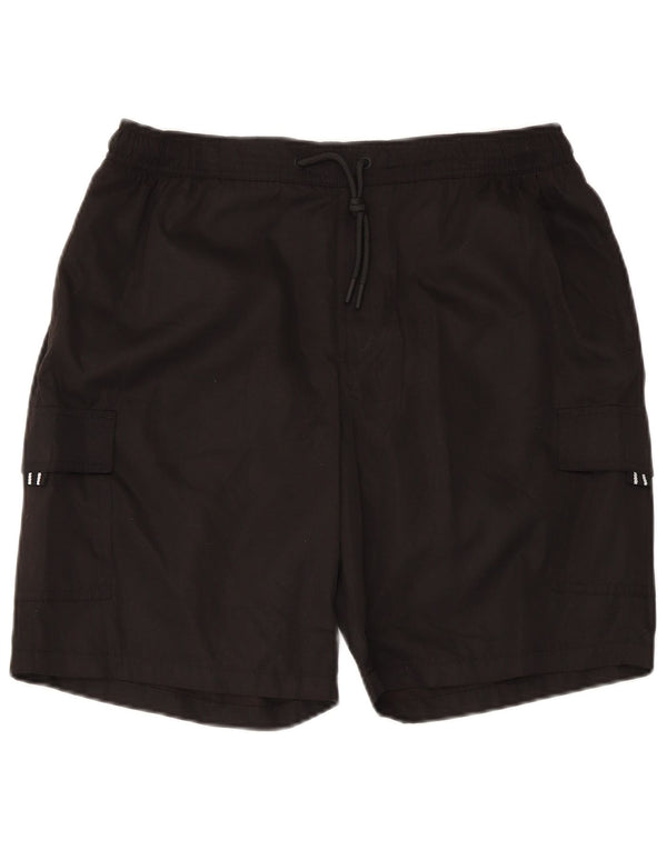Marks & Spencer Mens Cargo Swimming Shorts Medium Black Polyester