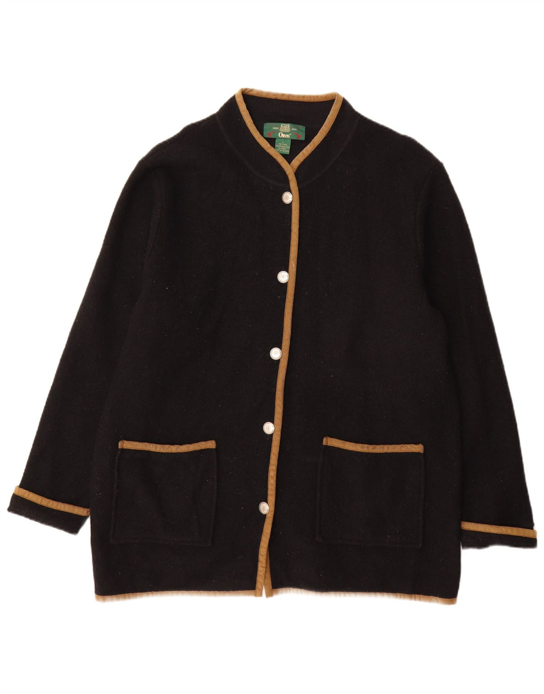 Orvis Womens Overcoat UK 16 Large Black Wool