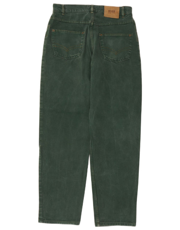 Hugo Boss Mens Arkansas Loose Jeans W32 L32 Green Cotton