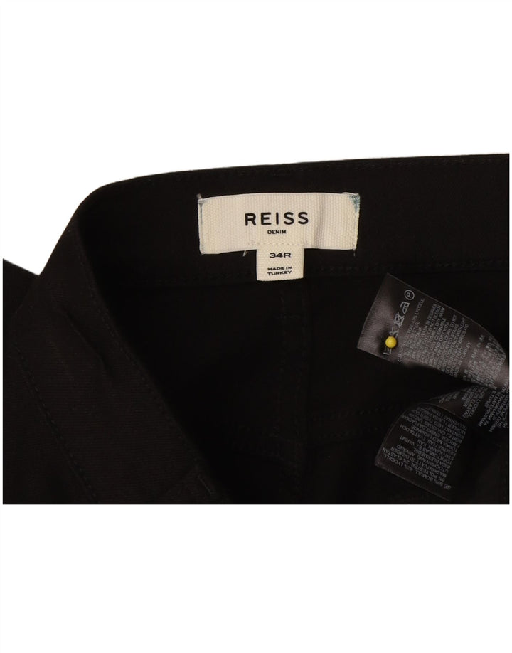 Reiss Mens Tapered Jeans W34 L30 Black Cotton