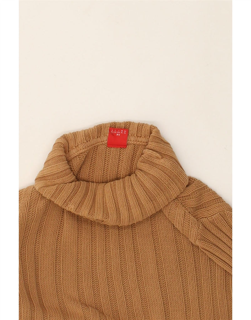 ESPRIT Womens Roll Neck Jumper Sweater UK 18 XL Brown Cotton | Vintage Esprit | Thrift | Second-Hand Esprit | Used Clothing | Messina Hembry 
