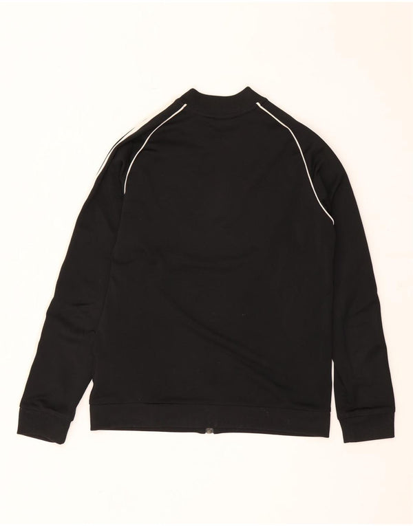 Adidas Girls Tracksuit Top Jacket 11-12 Years Black Polyester